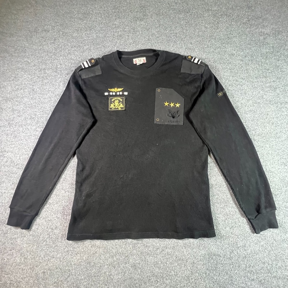 Rebal Military Thermal Shirt Mens 2XL Black Waffle Knit Combato Special Forces